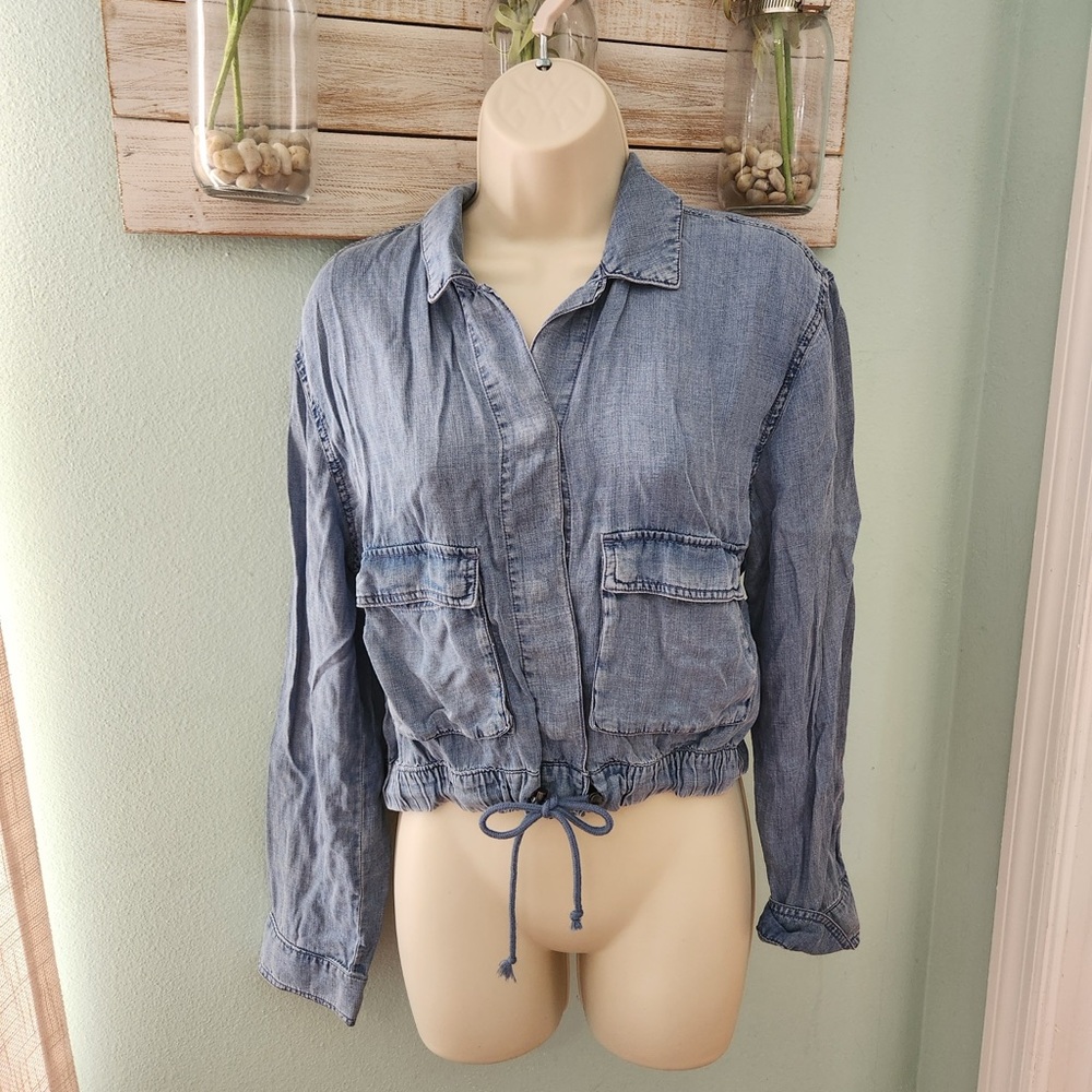 Denim Blue Women's Shirt Jacket
